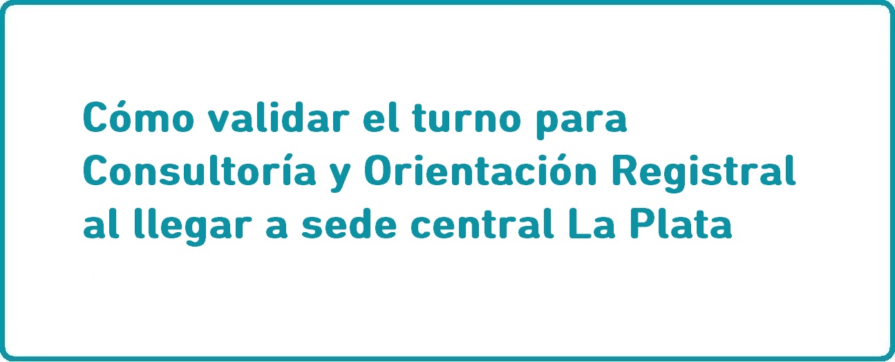 Turnos para Consultora y Orientacin registral